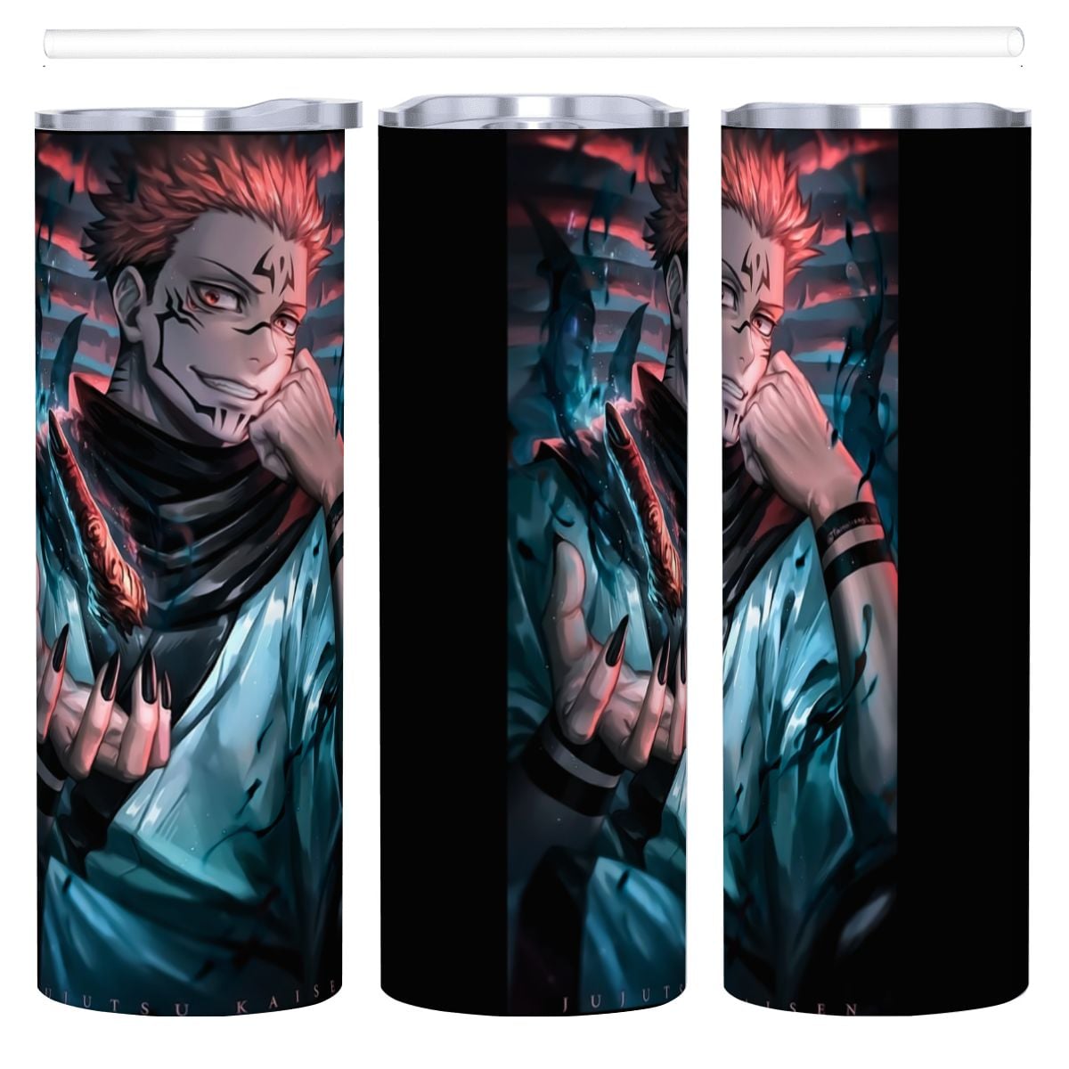 Midnight Curse 20oz Straight Stainless Steel Tumbler with Straw