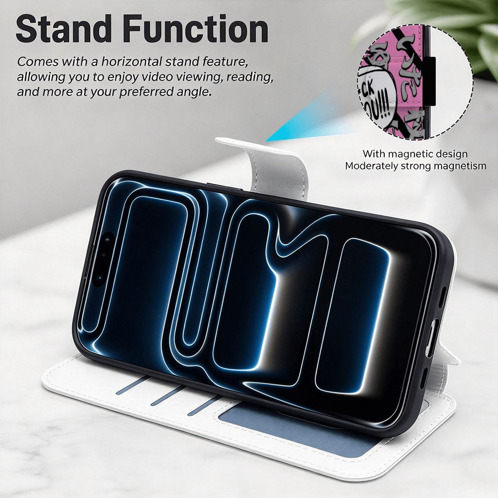 Pink Chaos | iPhone 18 Pro Max Flip Wallet Case
