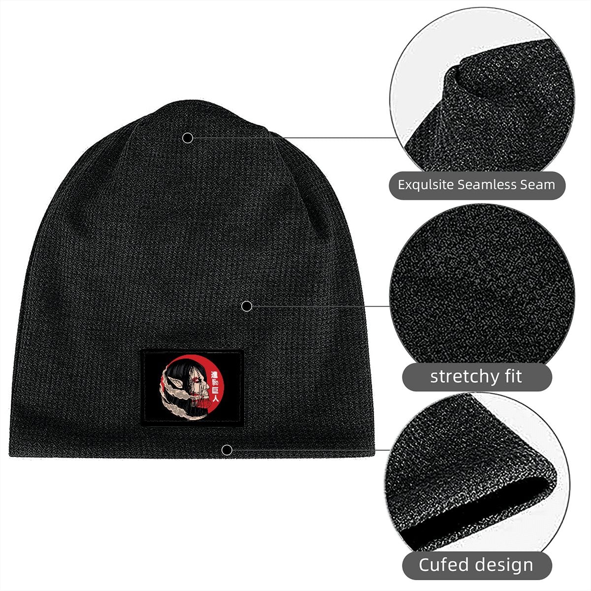 Crimson Titan | Waffle Knit Pullover Hat
