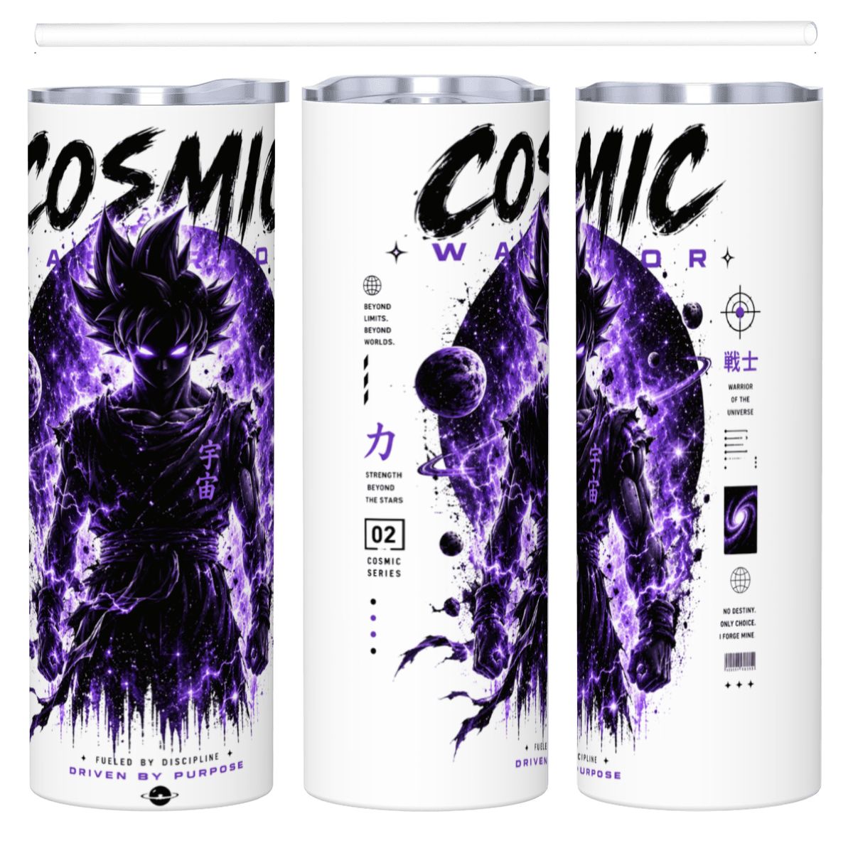 Cosmic Warrior | 20oz Stainless Steel Straw Tumbler