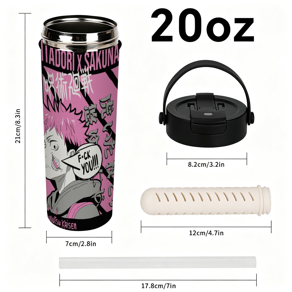 Pink Chaos | 20oz Tea Infuser Tumbler