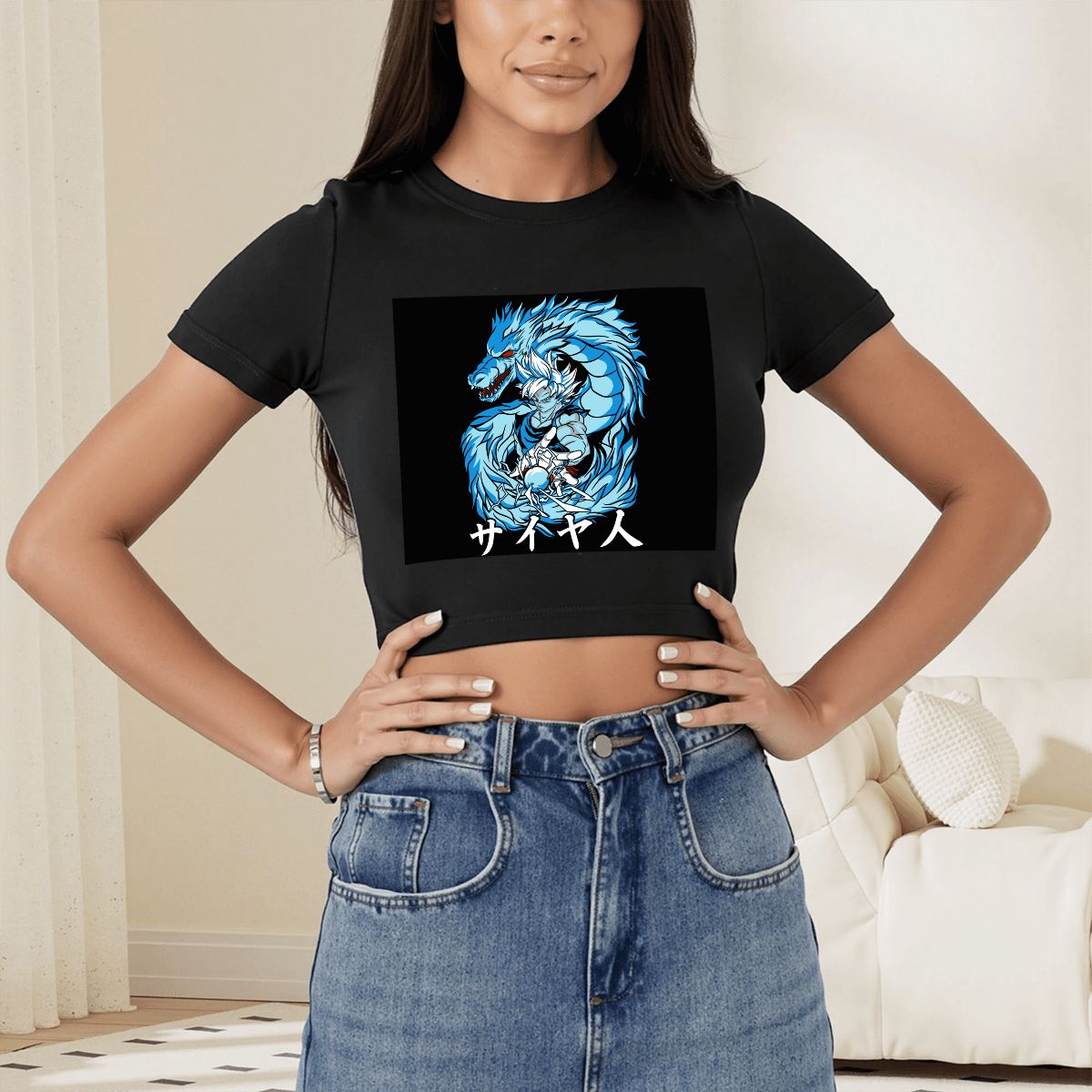 Azure Dragon Power | Women's Crop Top