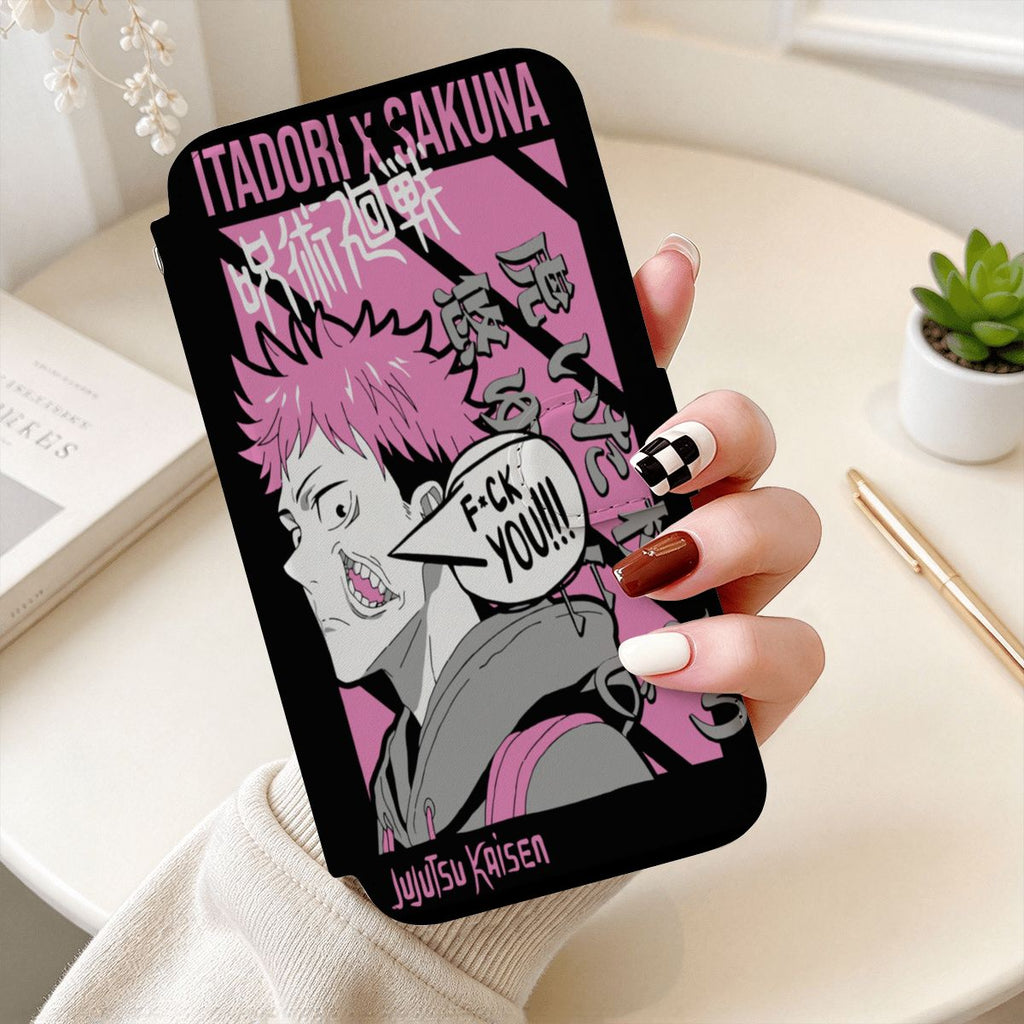StandOut | Pink Chaos | iPhone 18 Pro Flip Leather Wallet Case
