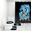 Azure Dragon Power | 4-Piece Bathroom Set with Shower Curtain