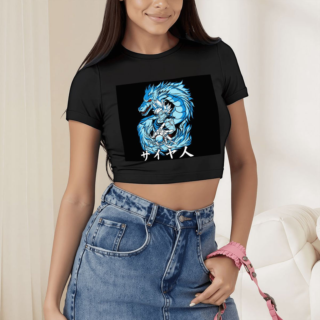 Azure Dragon Power | Women's Crop Top