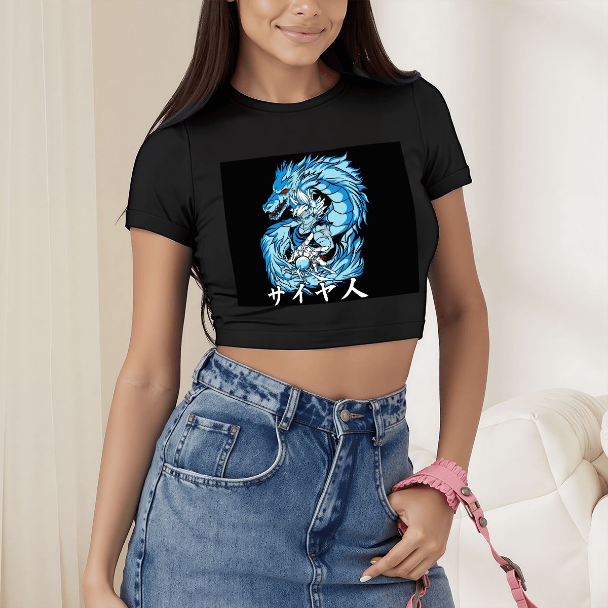 Azure Dragon Power | Women's Crop Top