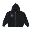 Violet Dark Knight | Fleece Full-Zip Boxy Hoodie