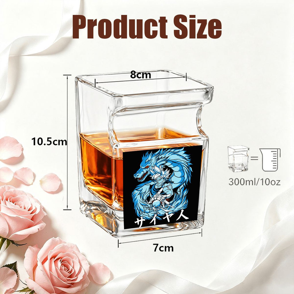 Azure Dragon Power | Whiskey Glass with Cigar Holder