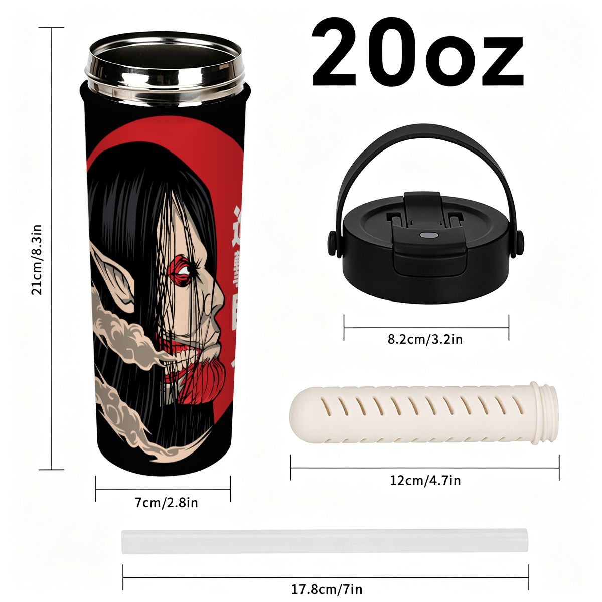 Crimson Titan | 20oz Tea Infuser Tumbler