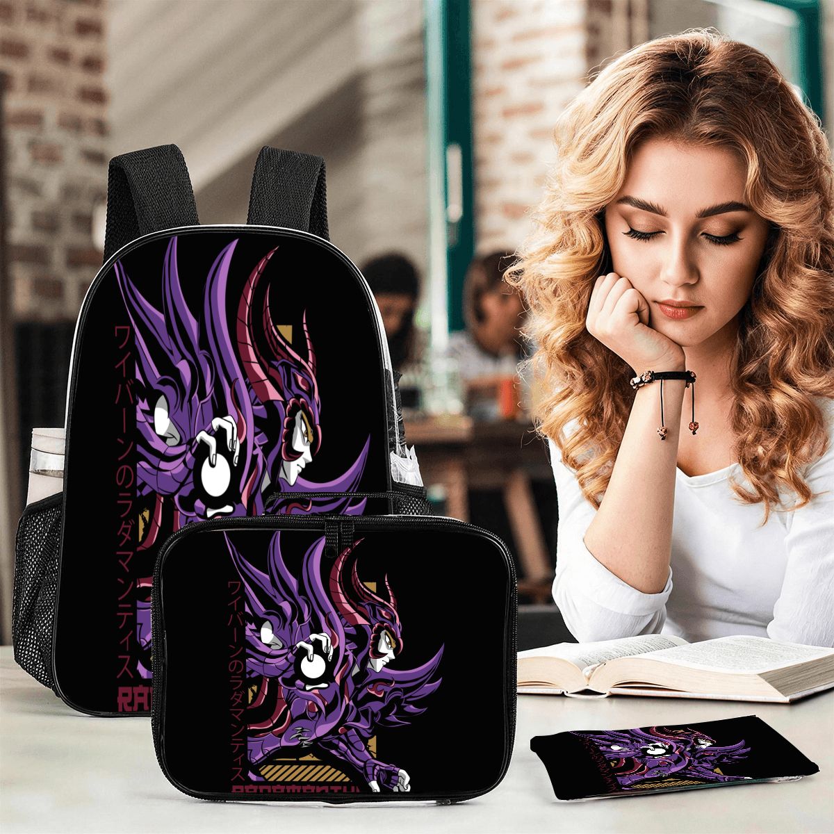 Violet Dark Knight | 3-Piece Backpack Set