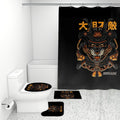 Tiger Shogun | 4-Piece Bathroom Set with Shower Curtain
