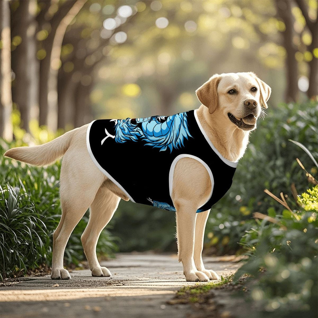 Azure Dragon Power | Large Dog Mesh Vest Summer Pet Tee
