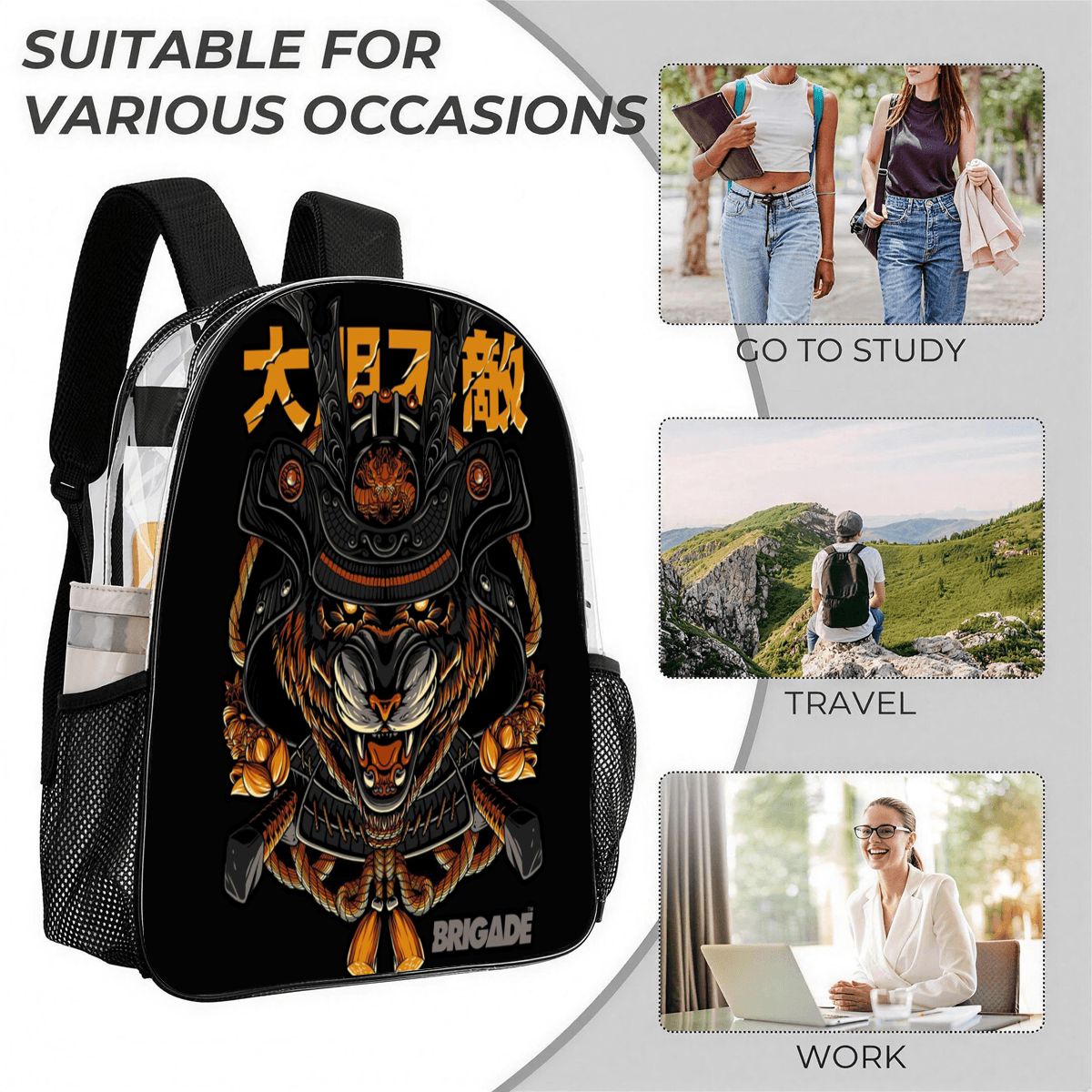 Tiger Shogun | 3-Piece Backpack Set