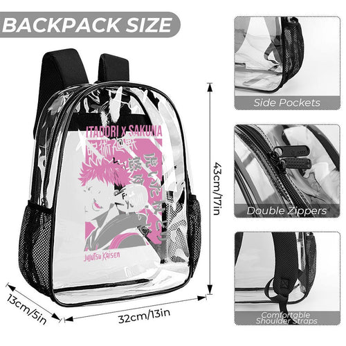 3Piece Set ANIME Clear Backpack