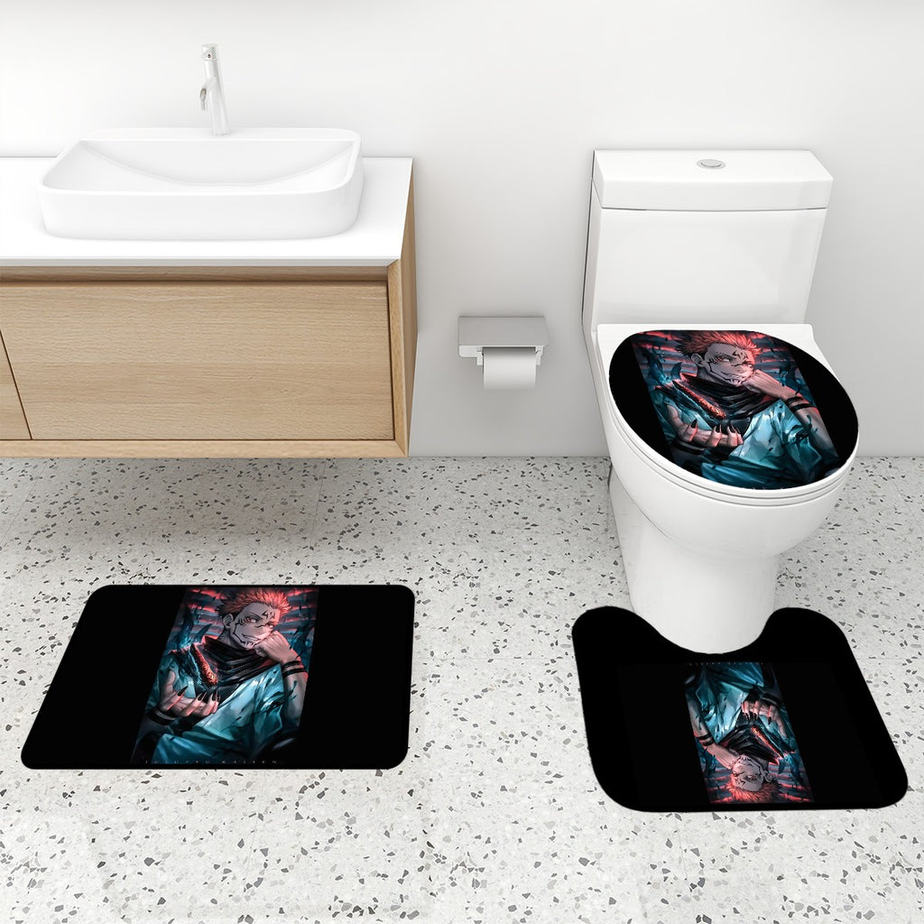 Midnight Curse | 4-Piece Bathroom Set with Shower Curtain