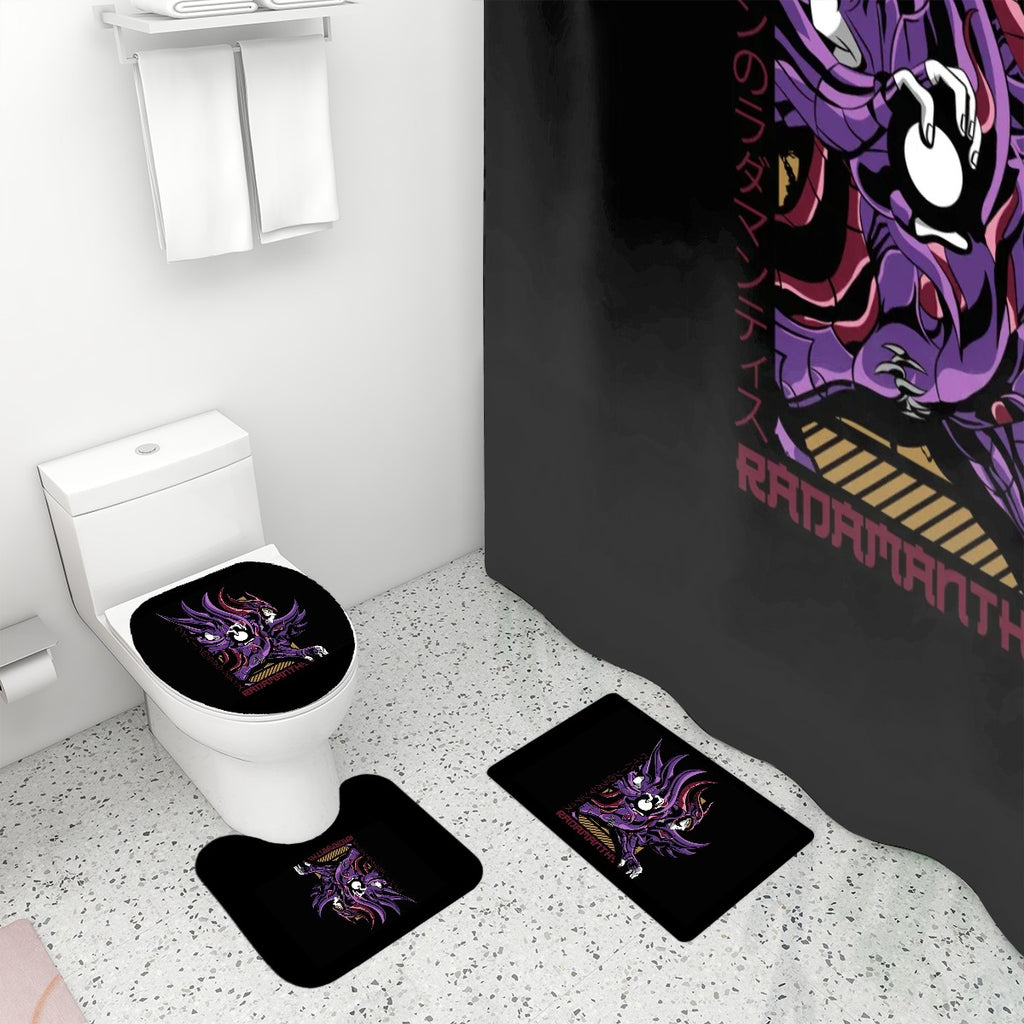 Violet Dark Knight | 4-Piece Bathroom Set with Shower Curtain