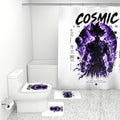 Ghost Bathroom Rugs Set with Shower Curtain 4 pcs
