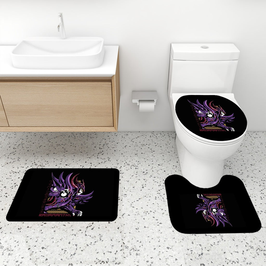Violet Dark Knight | 4-Piece Bathroom Set with Shower Curtain