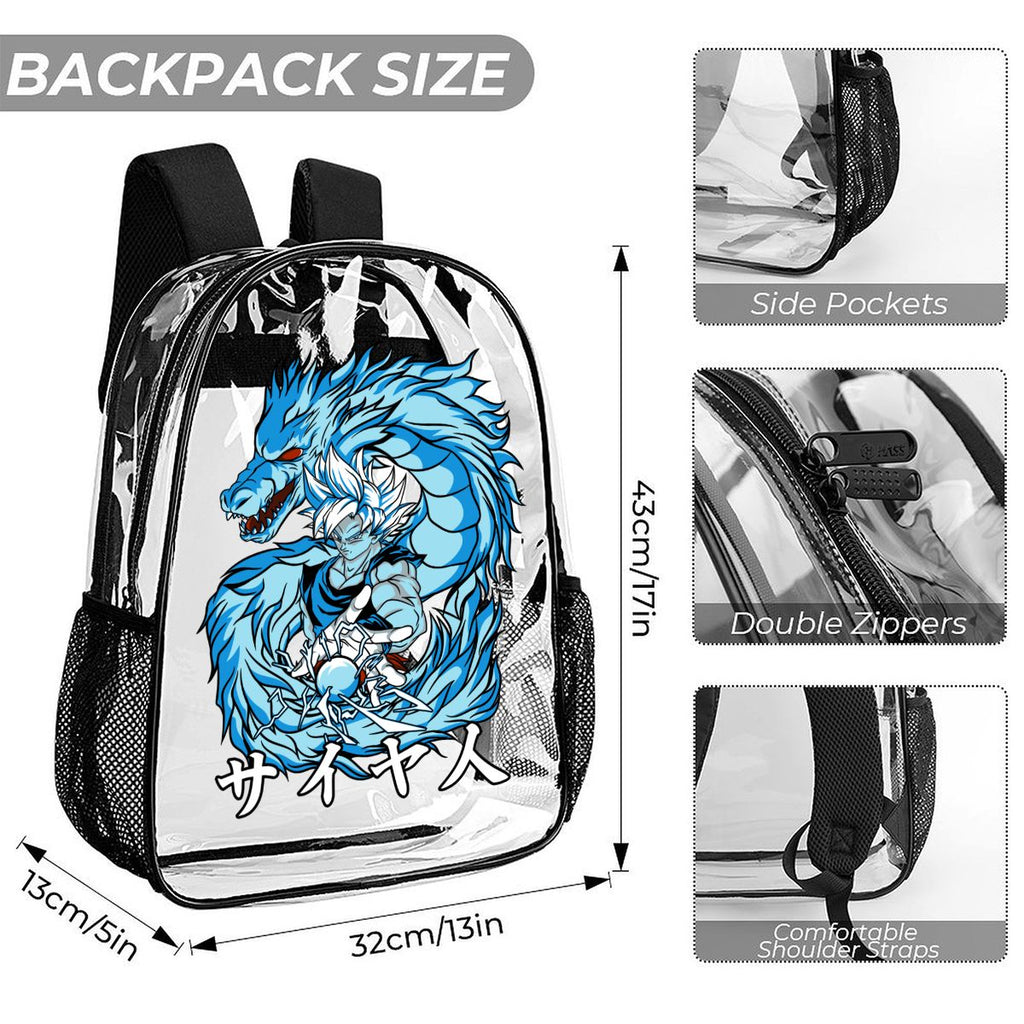 Azure Dragon | Clear Backpack 3-Piece Set