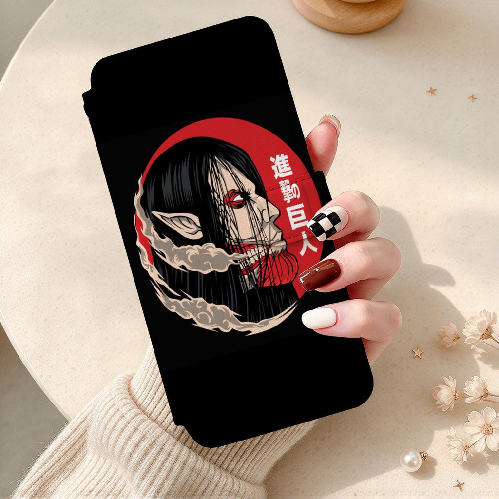 Crimson Titan | iPhone 18 Pro Max Flip Wallet Case