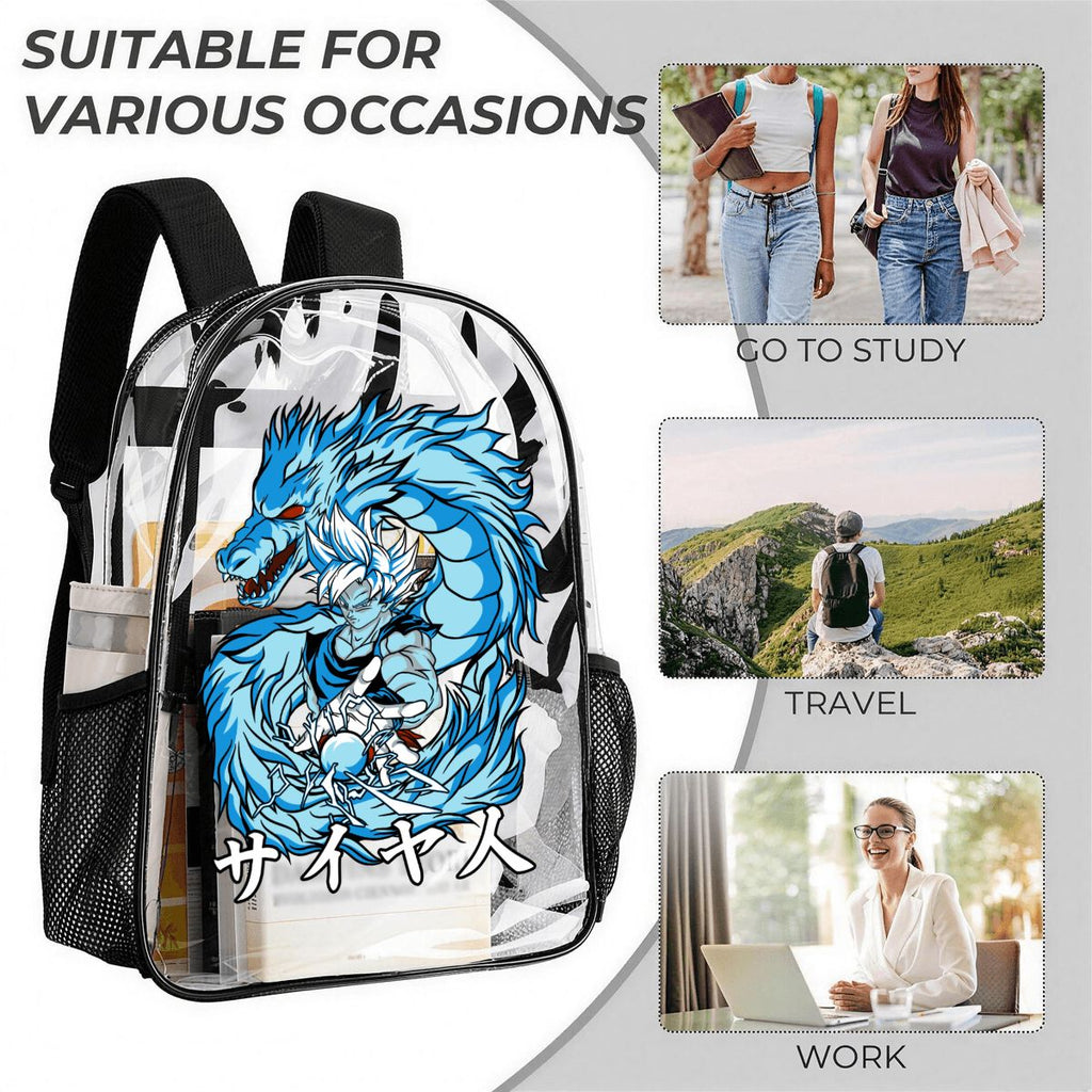 Azure Dragon | Clear Backpack 3-Piece Set