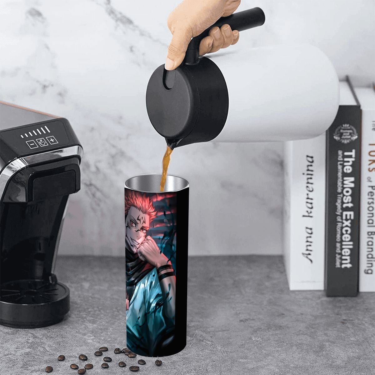 Midnight Curse 20oz Straight Stainless Steel Tumbler with Straw