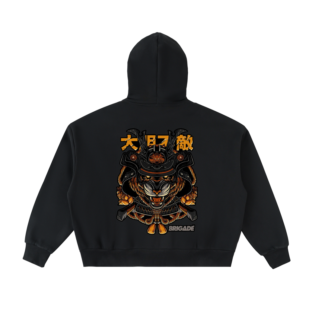 Tiger Shogun | Fleece Full-Zip Boxy Hoodie