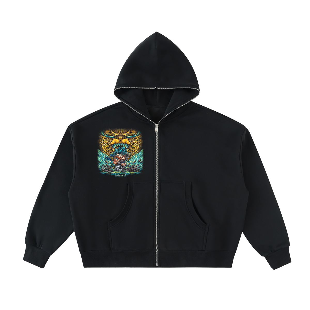 Electric Ascension | Fleece Full-Zip Boxy Hoodie