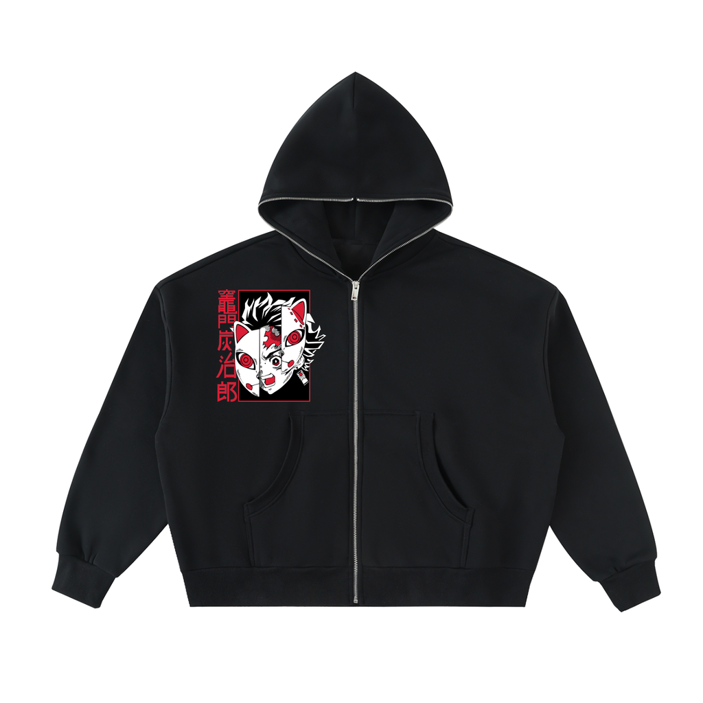 Spirit Warrior | Fleece Full-Zip Boxy Hoodie
