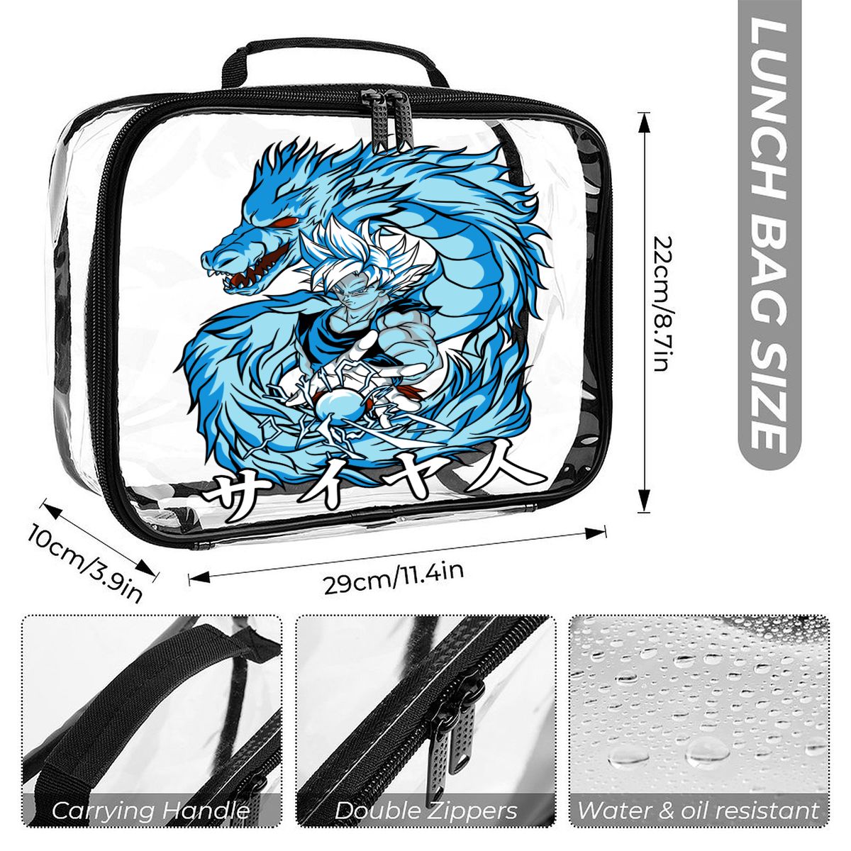 Azure Dragon | Clear Backpack 3-Piece Set