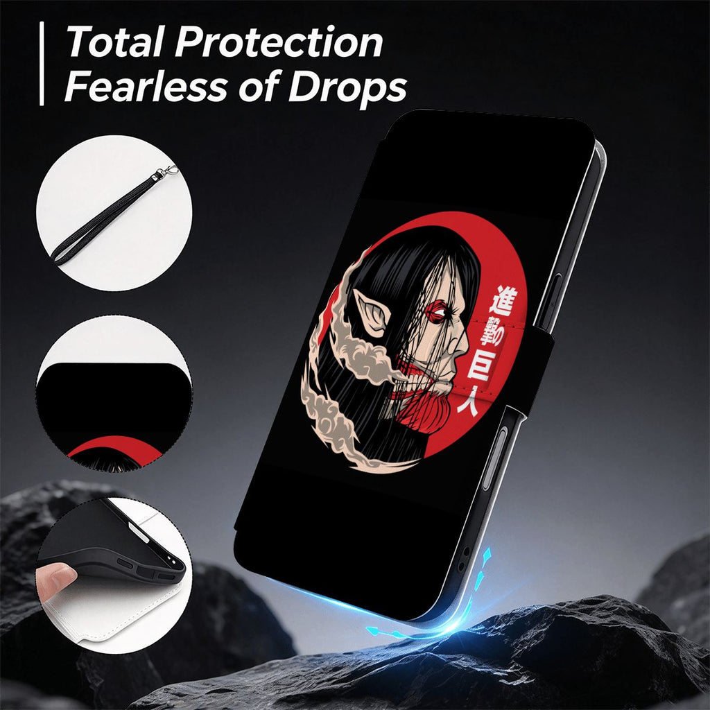 Crimson Titan | iPhone 18 Pro Max Flip Wallet Case