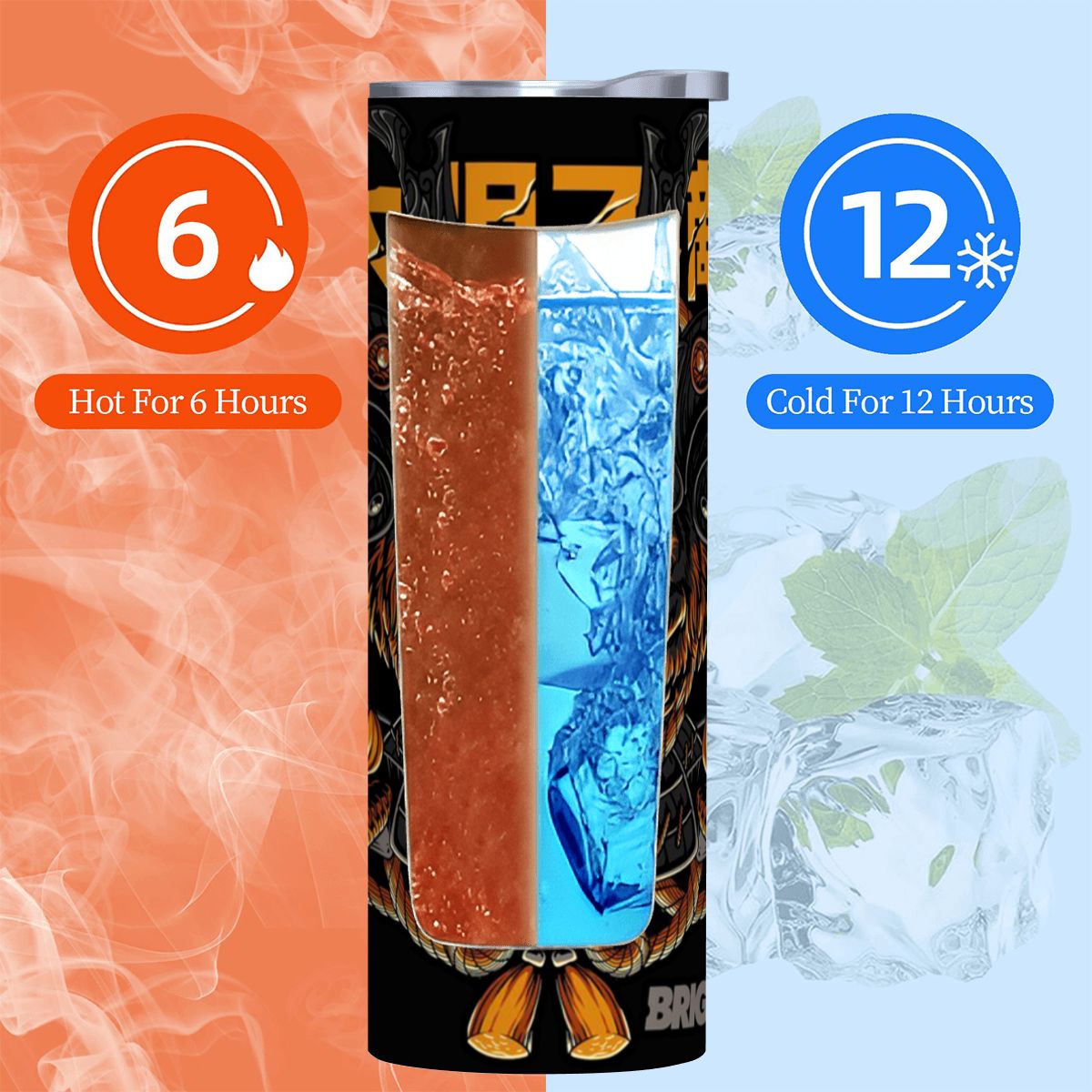 Tiger Shogun | 20oz Stainless Steel Straw Tumbler