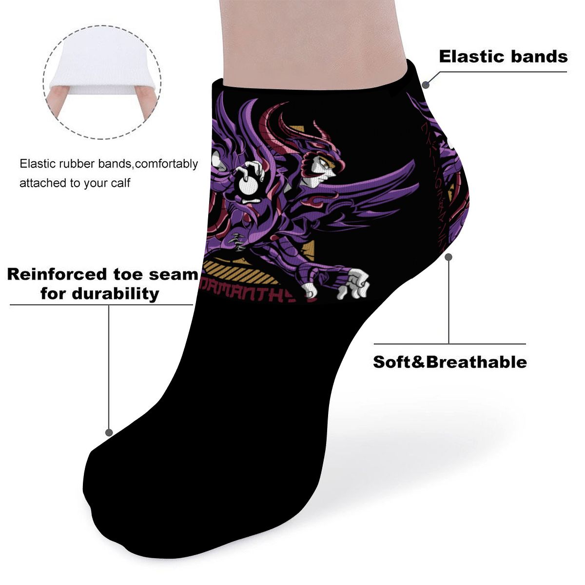 Violet Dark Knight | Ankle Socks
