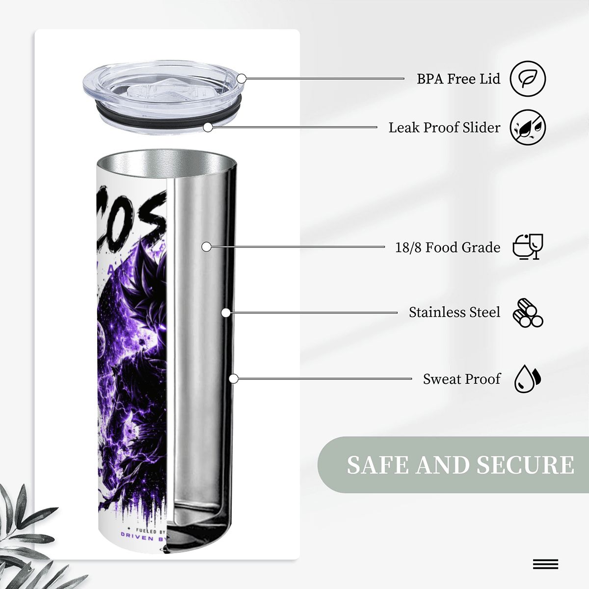 Cosmic Warrior | 20oz Stainless Steel Straw Tumbler