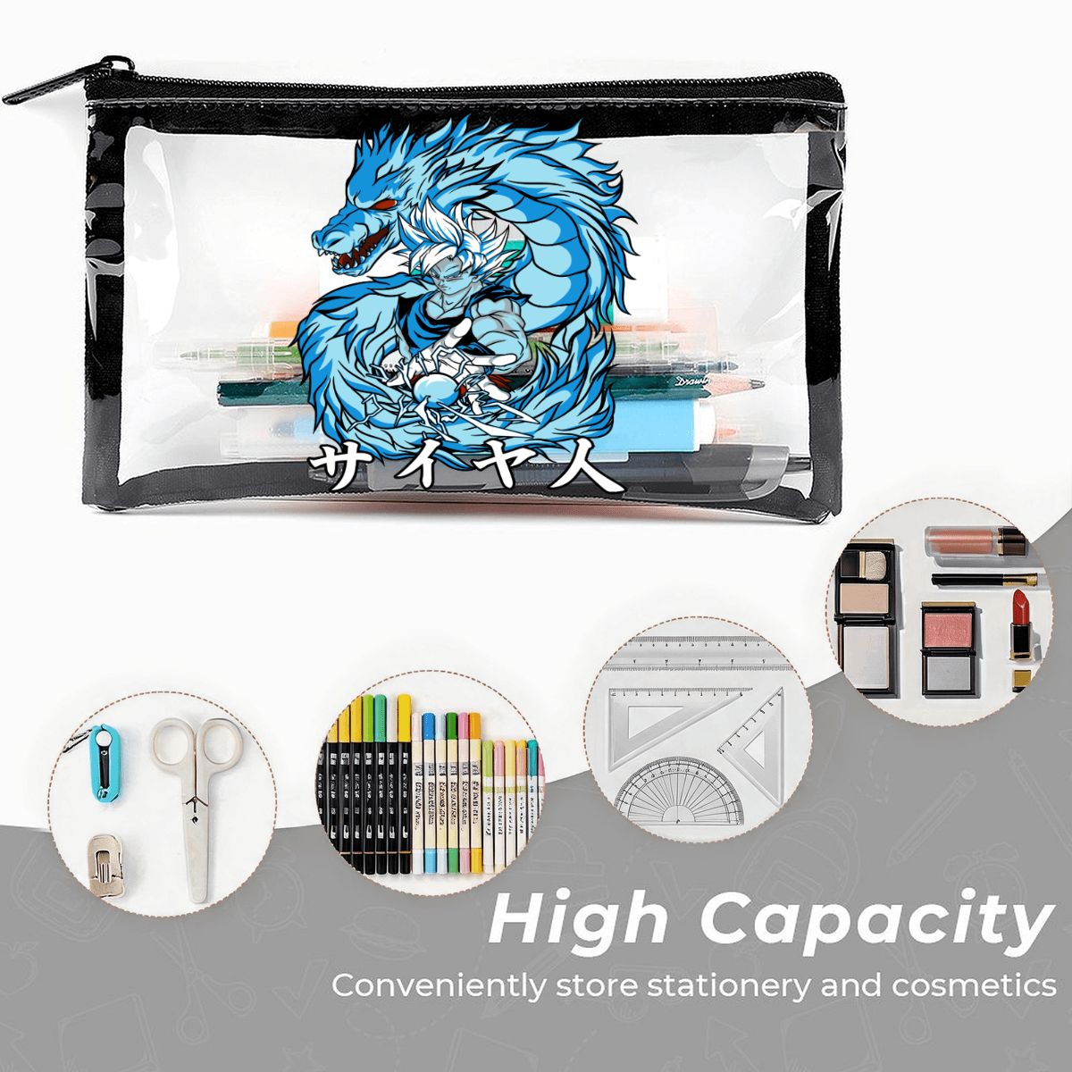 Azure Dragon | Clear Backpack 3-Piece Set