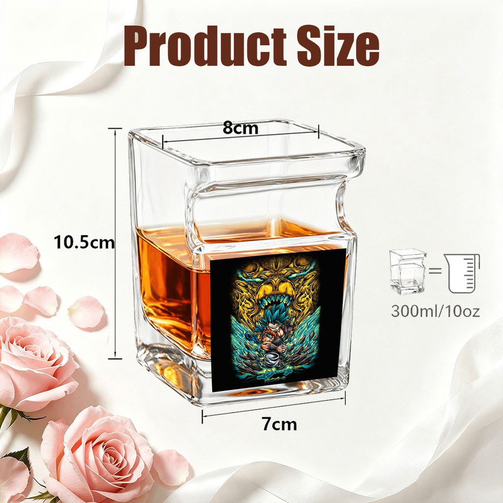 Electric Ascension | Whiskey Glass with Cigar Holder