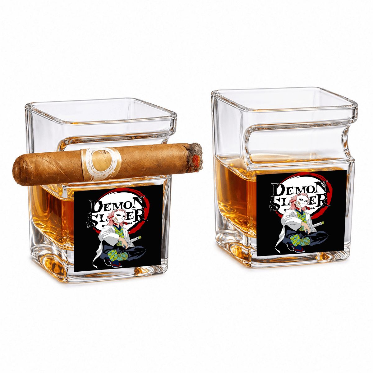 Shadow Blade | Whiskey Glass with Cigar Holder