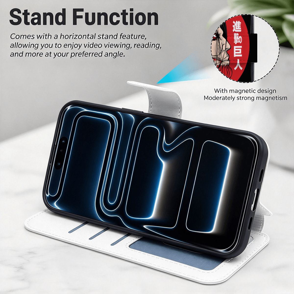 Crimson Titan | iPhone 18 Pro Max Flip Wallet Case