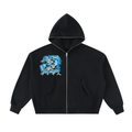 Azure Dragon Power | Fleece Full-Zip Boxy Hoodie