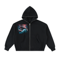 Midnight Curse | Fleece Full-Zip Boxy Hoodie