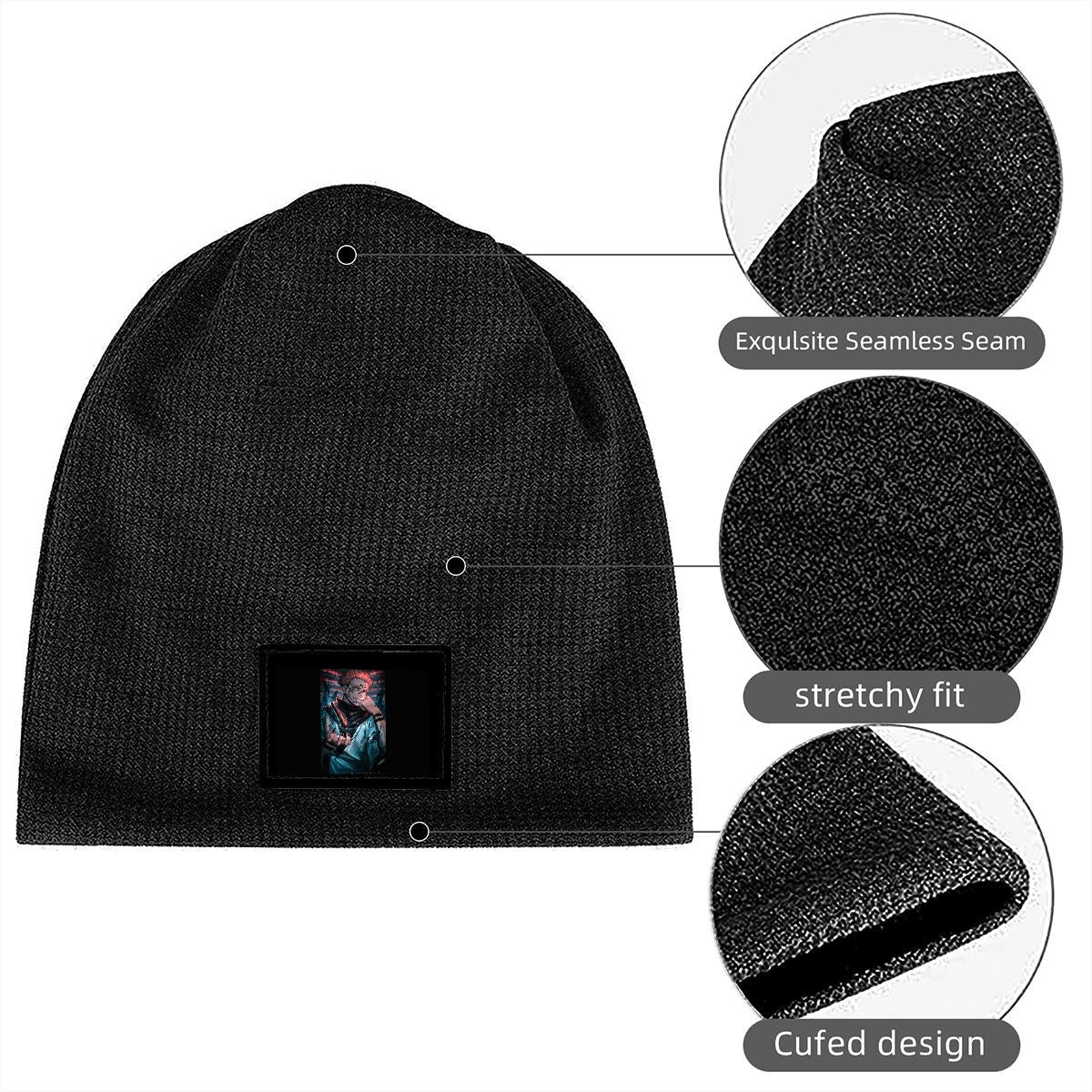 Midnight Curse | Waffle Knit Pullover Hat