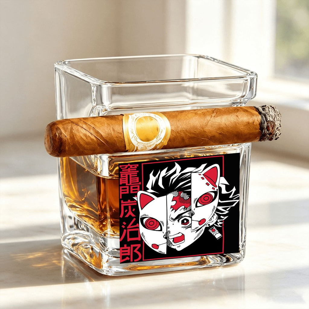 Spirit Warrior | Whiskey Glass with Cigar Holder