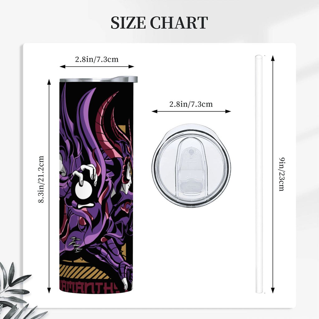 Violet Dark Knight | 20oz Stainless Steel Straw Tumbler