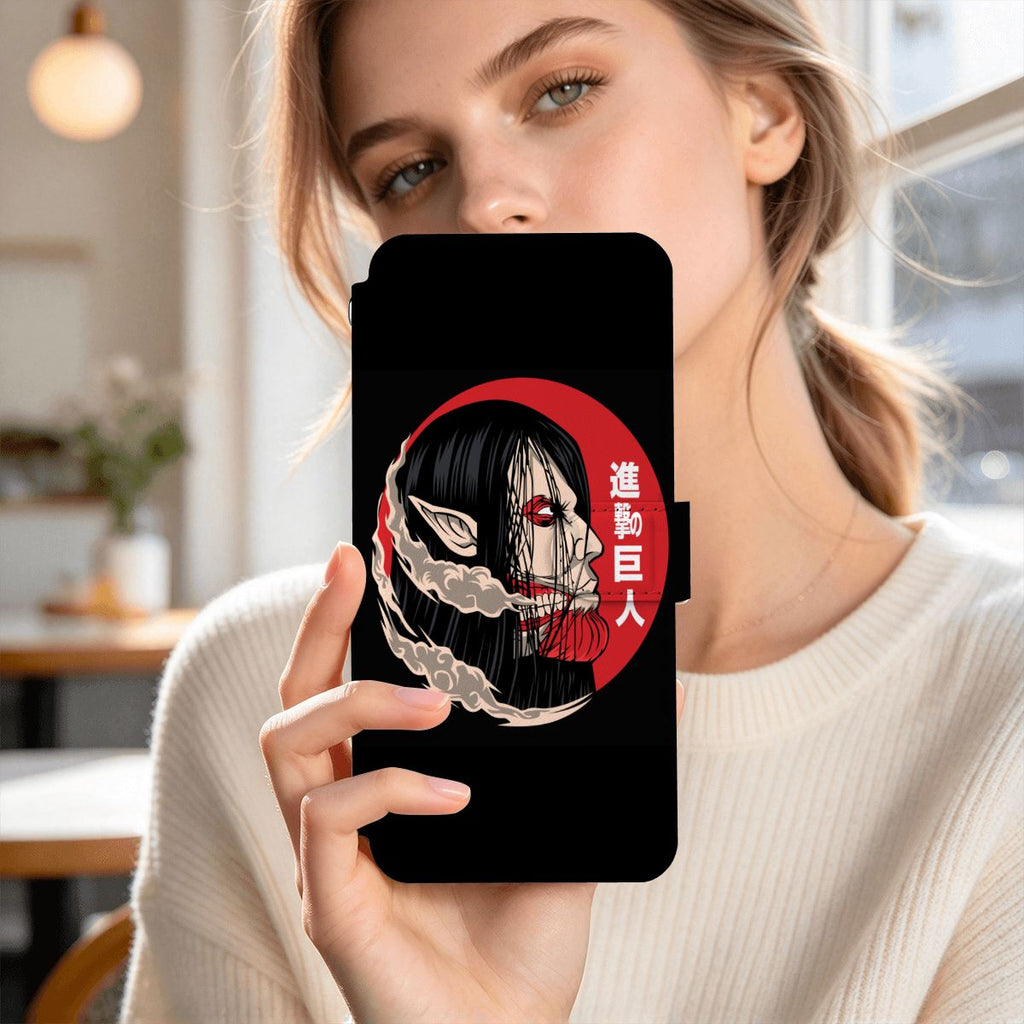 Crimson Titan | iPhone 18 Pro Max Flip Wallet Case