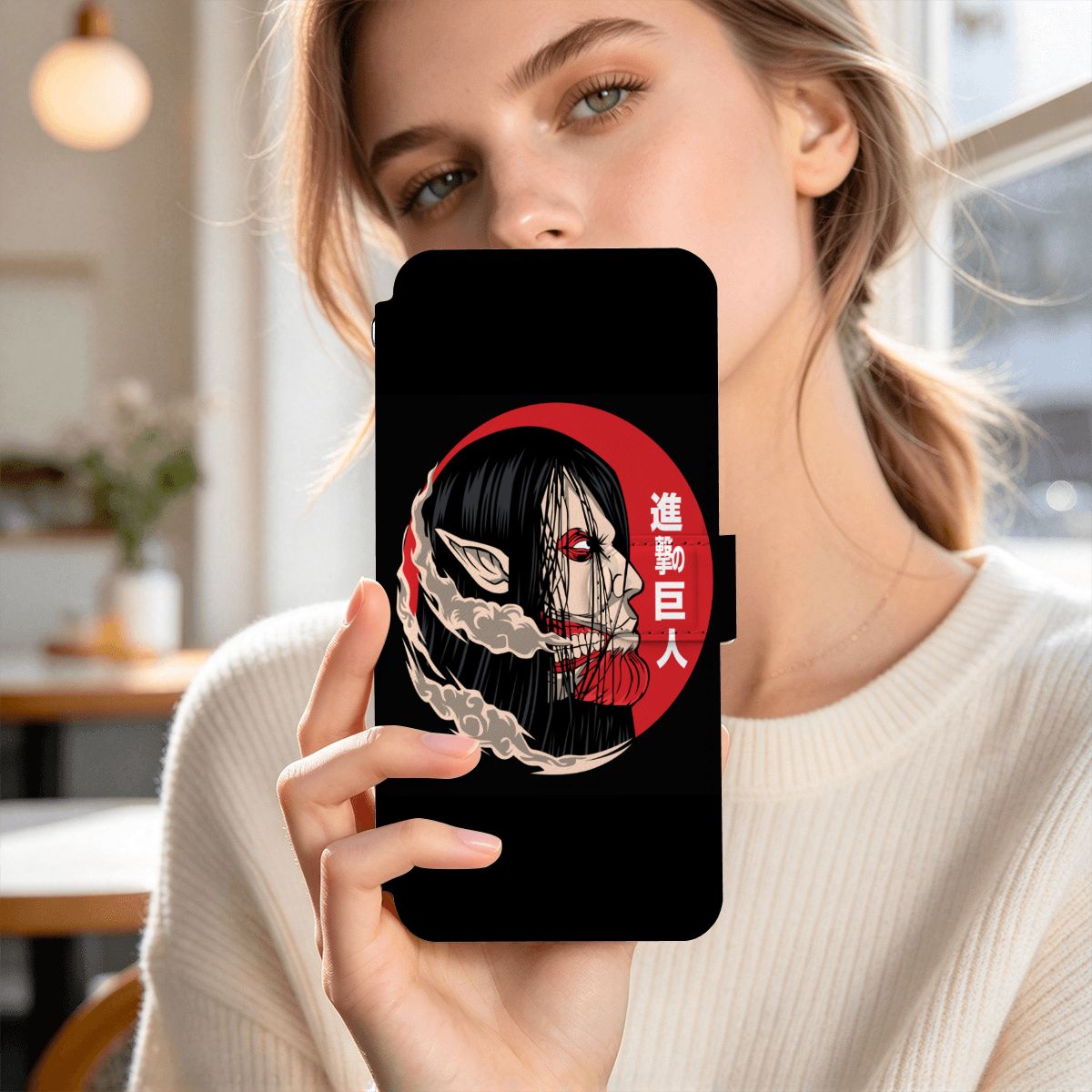 Crimson Titan | iPhone 18 Pro Max Flip Wallet Case
