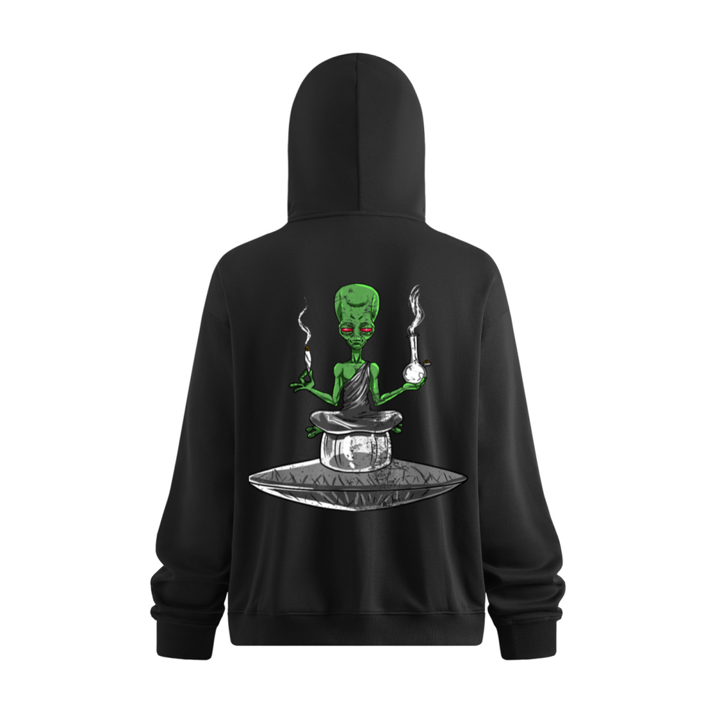 340GSM Men’s Trendy Fleece Zip-Up Windproof Face-Mask Hoodie Black